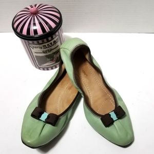 Salvatore Ferragamo My Joy Leather Ballet Flats. Size: 7.5 M.